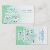Carte De Visite PixDezines mariages gâteaux/aquarelle affecte (Devant / Derrière)