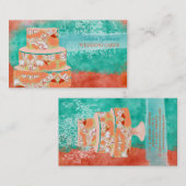 Carte De Visite PixDezines mariages gâteaux/aquarelle affecte (Devant / Derrière)