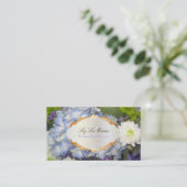 Carte De Visite PixDezines maui bleu hydrangea (Debout devant)