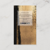 Carte De Visite PixDezines Minimaliste Faux Gold Brushstrokies (Dos)