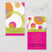 Carte De Visite PixDezines Mod Bubbles / Retro Syle + Colonnes (Devant / Derrière)