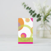 Carte De Visite PixDezines Mod Bubbles / Retro Syle + Colonnes (Debout devant)