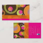Carte De Visite PixDezines Mod Bubbles / Retro Syle + Colonnes (Devant / Derrière)