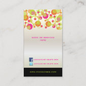 Carte De Visite PixDezines Mod Bubbles / Retro Syle + Colonnes (Dos)