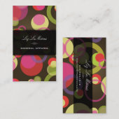 Carte De Visite PixDezines Mod Bubbles / Retro Syle + Colonnes (Devant / Derrière)