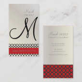 Carte De Visite PixDezines Mod Rings, monogramme (Devant / Derrière)