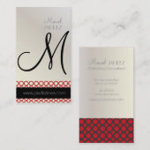 Carte De Visite PixDezines Mod Rings, monogramme (Devant / Derrière)