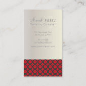 Carte De Visite PixDezines Mod Rings, monogramme (Dos)