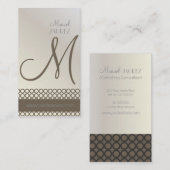 Carte De Visite PixDezines Mod Rings, monogramme (Devant / Derrière)