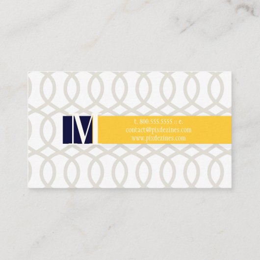 Carte De Visite PixDezines monaco trellis/do-it-yourself couleurs (Dos)