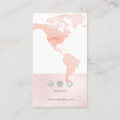 Carte De Visite PixDezines - mondial blush h2 world map (Dos)