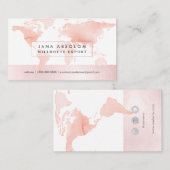 Carte De Visite PixDezines - mondial blush h2 world map (Devant / Derrière)