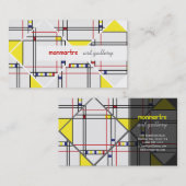 Carte De Visite PixDezines mondrian/couleurs de fond DIY (Devant / Derrière)