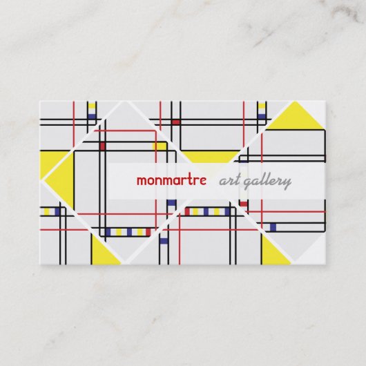 Carte De Visite PixDezines mondrian/couleurs de fond DIY (Devant)
