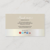 Carte De Visite PixDezines Monogramme, Chic, Élégant, Intemporel (Dos)