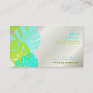 Carte De Visite PixDezines Monstera, feuillage tropical rétro