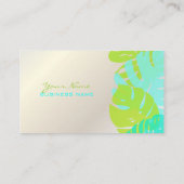 Carte De Visite PixDezines Monstera, feuillage tropical rétro (Dos)