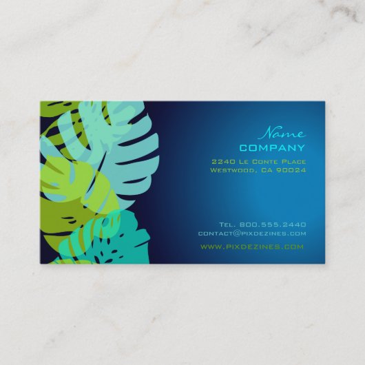 Carte De Visite PixDezines Monstera, feuillage tropical rétro (Devant)