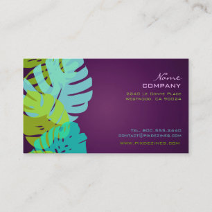 Carte De Visite PixDezines Monstera, feuillage tropical rétro
