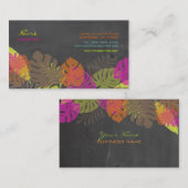 Carte De Visite PixDezines Monstera, feuillage tropical rétro (Devant / Derrière)