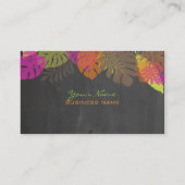 Carte De Visite PixDezines Monstera, feuillage tropical rétro (Dos)