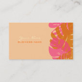 Carte De Visite PixDezines Monstera, feuillage tropical rétro (Dos)