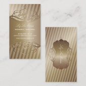 Carte De Visite PixDezines Moyens Stripes + Faux Cuivre (Devant / Derrière)