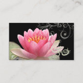 Carte De Visite PixDezines nénuphars roses + tourbillons de nacre (Dos)