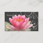 Carte De Visite PixDezines nénuphars roses + tourbillons de nacre (Dos)