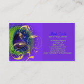 Carte De Visite PixDezines néon paon oeil/filigree (Dos)