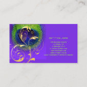 Carte De Visite PixDezines néon paon oeil/filigree (Dos)