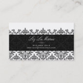 Carte De Visite PixDezines noir+blanc Céline Vintage Damas (Dos)