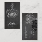 Carte De Visite PixDezines noir+blanc lustre/tableau de bord (Devant / Derrière)