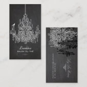 Carte De Visite PixDezines noir+blanc lustre/tableau de bord (Devant / Derrière)