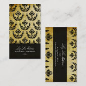 Carte De Visite PixDezines noir firenze damask (Devant / Derrière)