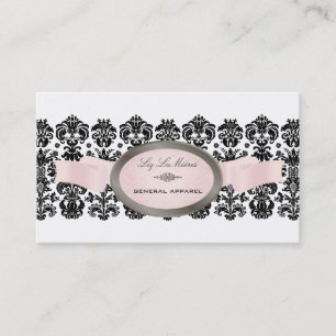 Carte De Visite PixDezines noir, Isabella dentelle Damask