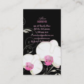 Carte De Visite PixDezines orchidée+tourbillons/couleurs do-it-you (Dos)