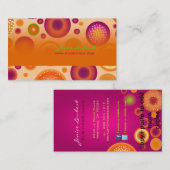 Carte De Visite PixDezines Ornements de Noël rétro audacieux (Devant / Derrière)