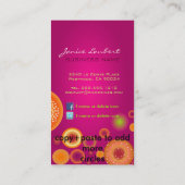 Carte De Visite PixDezines Ornements de Noël rétro audacieux (Dos)