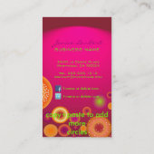 Carte De Visite PixDezines Ornements de Noël rétro audacieux (Dos)