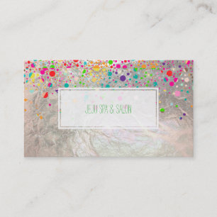 Carte De Visite PixDezines pailleté/arc-en-ciel/feuille de faux ar