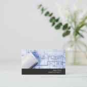 Carte De Visite PixDezines PAPIER D'IMPRESSION BLEU ARACHITECH TRE (Debout devant)