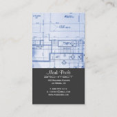 Carte De Visite PixDezines PAPIER D'IMPRESSION BLEU ARACHITECH TRE (Dos)