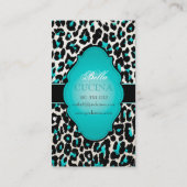 Carte De Visite PixDezines Papier Sassy au guépard/turquoise/do-it (Dos)