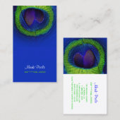 Carte De Visite PixDezines Peacock eye/cobalt+émeraude (Devant / Derrière)