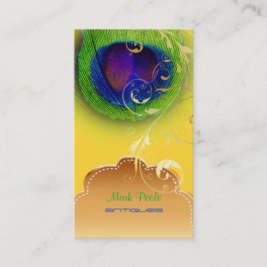 Carte De Visite PixDezines Peacock eye+filigree swils (Devant)