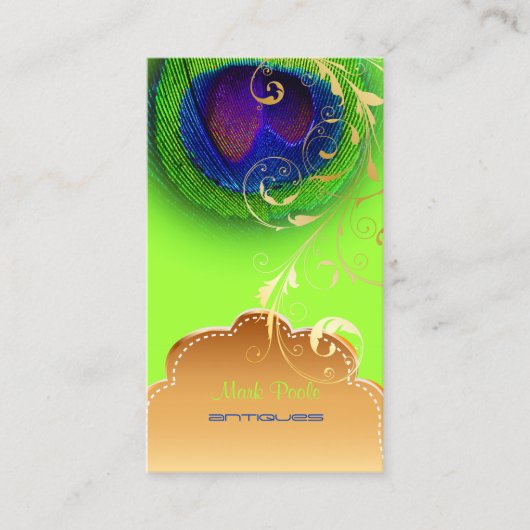 Carte De Visite PixDezines Peacock eye+filigree swils (Devant)