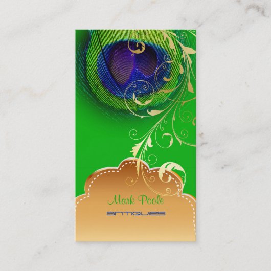 Carte De Visite PixDezines Peacock eye+filigree swils (Devant)