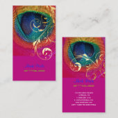 Carte De Visite PixDezines Peacock eye+filigree swils (Devant / Derrière)