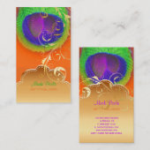 Carte De Visite PixDezines Peacock eye+filigree swils (Devant / Derrière)